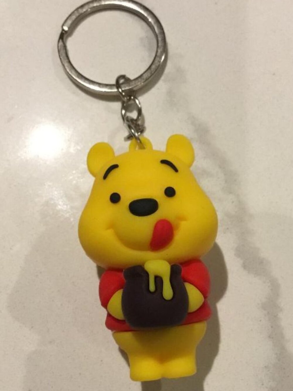 Disney's Winnie the Pooh PVC 3D Molded Character Figure Keychain, Bag Charm NEW